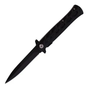 9" Glossy Finish Stiletto Foldable Pocket Knife