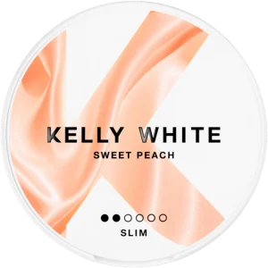 Kelly White Sweet Peach Slim Nicotine Pouches (5 Pack)