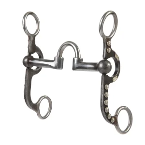 Professional Argentine Bit, 5" Sweet Iron Polished Low Port Correction Mouth with Copper Inlay
