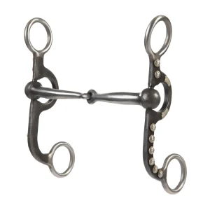 Professional Argentine Bit, 5" Sweet Iron Polished Snaffle Mouth with Copper Inlay