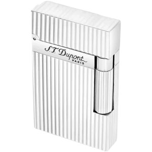S.T. Dupont Ligne 2 Lighter – Vertical Guilloche Silver