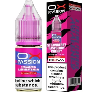 Strawberry raspberry cherry OX Passion e-liquid by OXVA 10ml