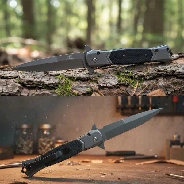 Xtreme - 8.86" Carbon Shadow Foldable Pocket Knife - Image 2