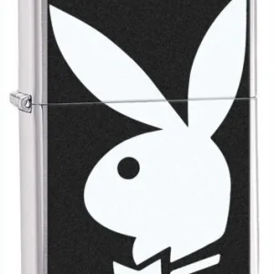 Zippo Lighter - Black / White Playboy