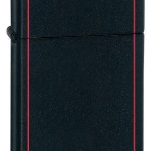 Zippo Lighter - Slim Black Matte Zippo Border