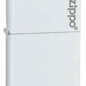 Zippo Lighter - White Matte with Zippo Logo